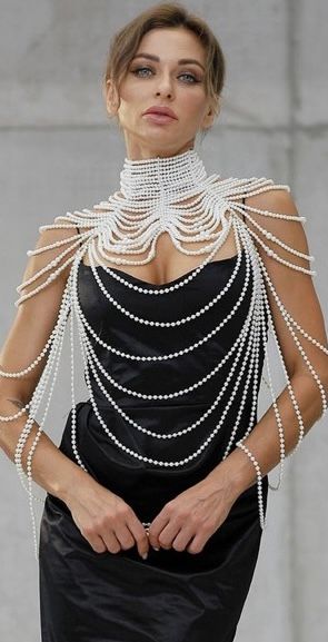 Pearl shawl Body Chain