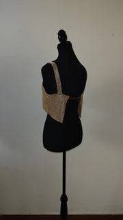 Rhinestone Shimmer Crop Top