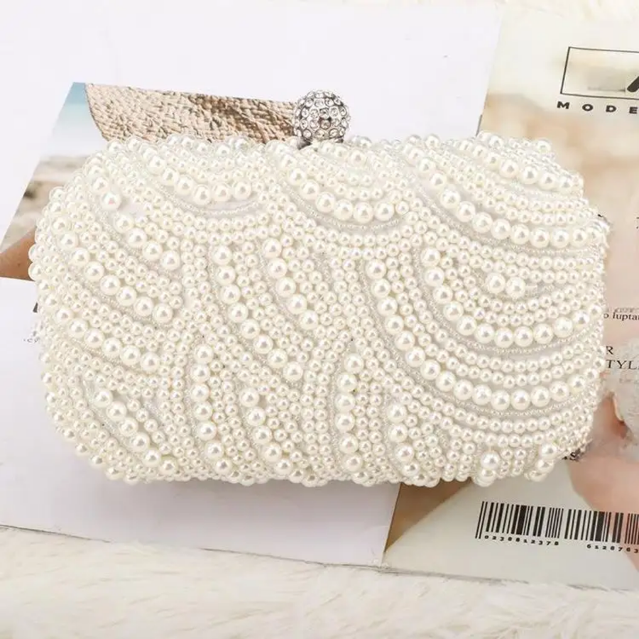Alloy Cage Pearl Clutch