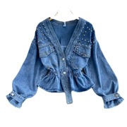 V- Neck Denim Shirt