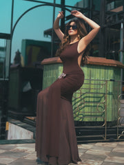 Brown Party Dress