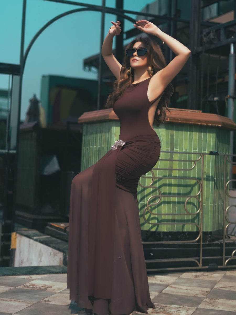 Brown Party Dress