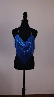 Shimmering Halter Neck Top