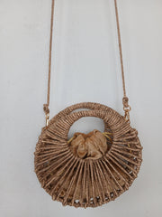 Rhinestone Silver String Bag