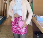 Magenta Pink Sequin Skirt