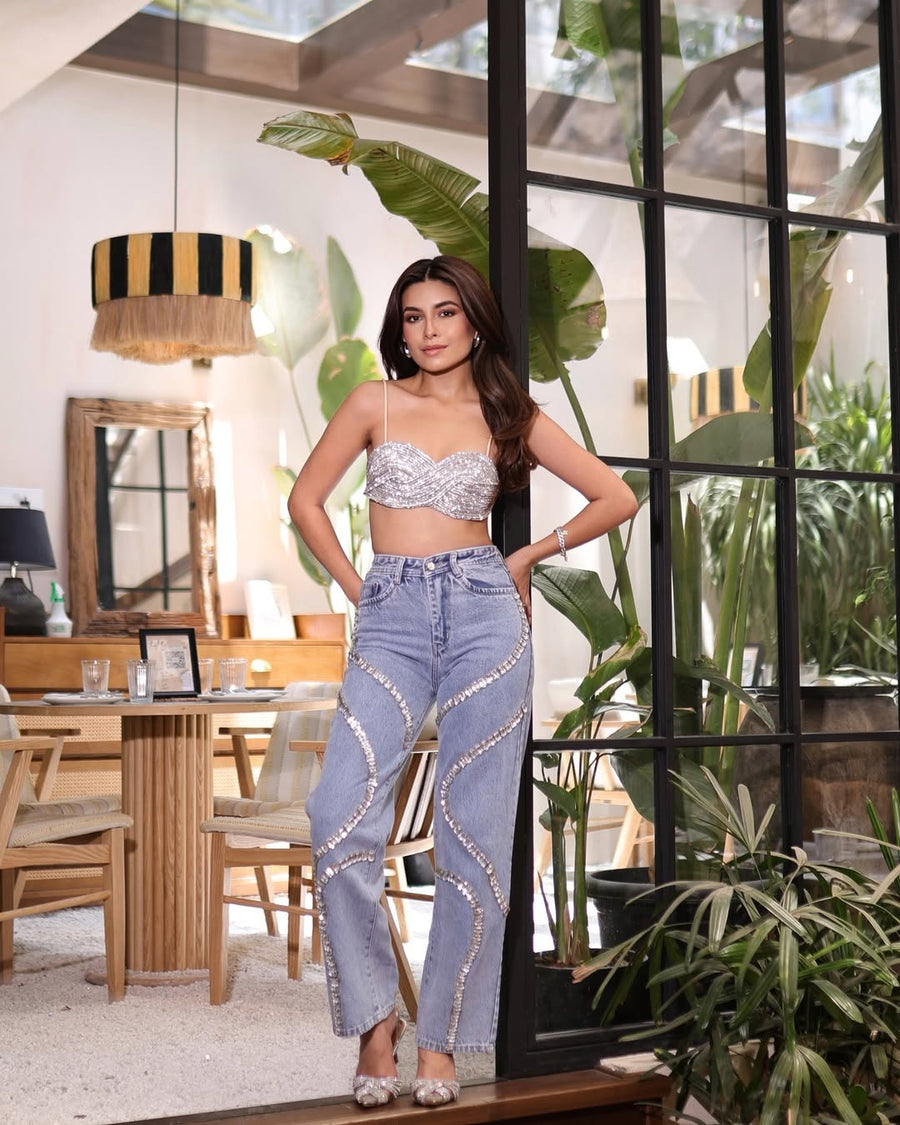 Rhinestone Daisy Top