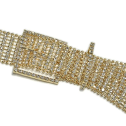 Rhinestone Lady Belt Golden