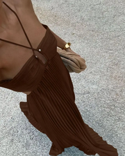 Pleated Maxi Dress