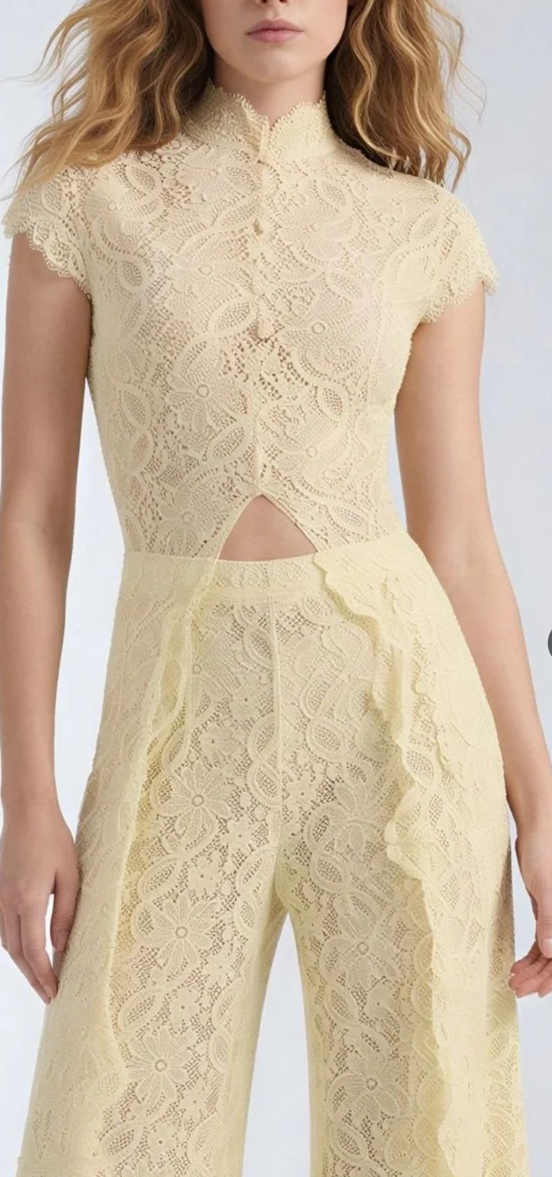 Yellow Lace Coord Set