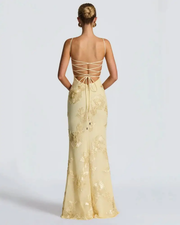 Flower Print Long Dress