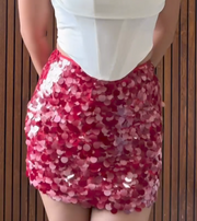 Red Sequin Skirt