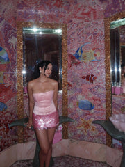 Pink shell skirt