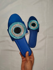 Rhinestone Evil Eye Sandals