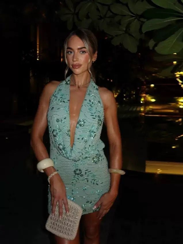 Sequin Backless Mini Dress