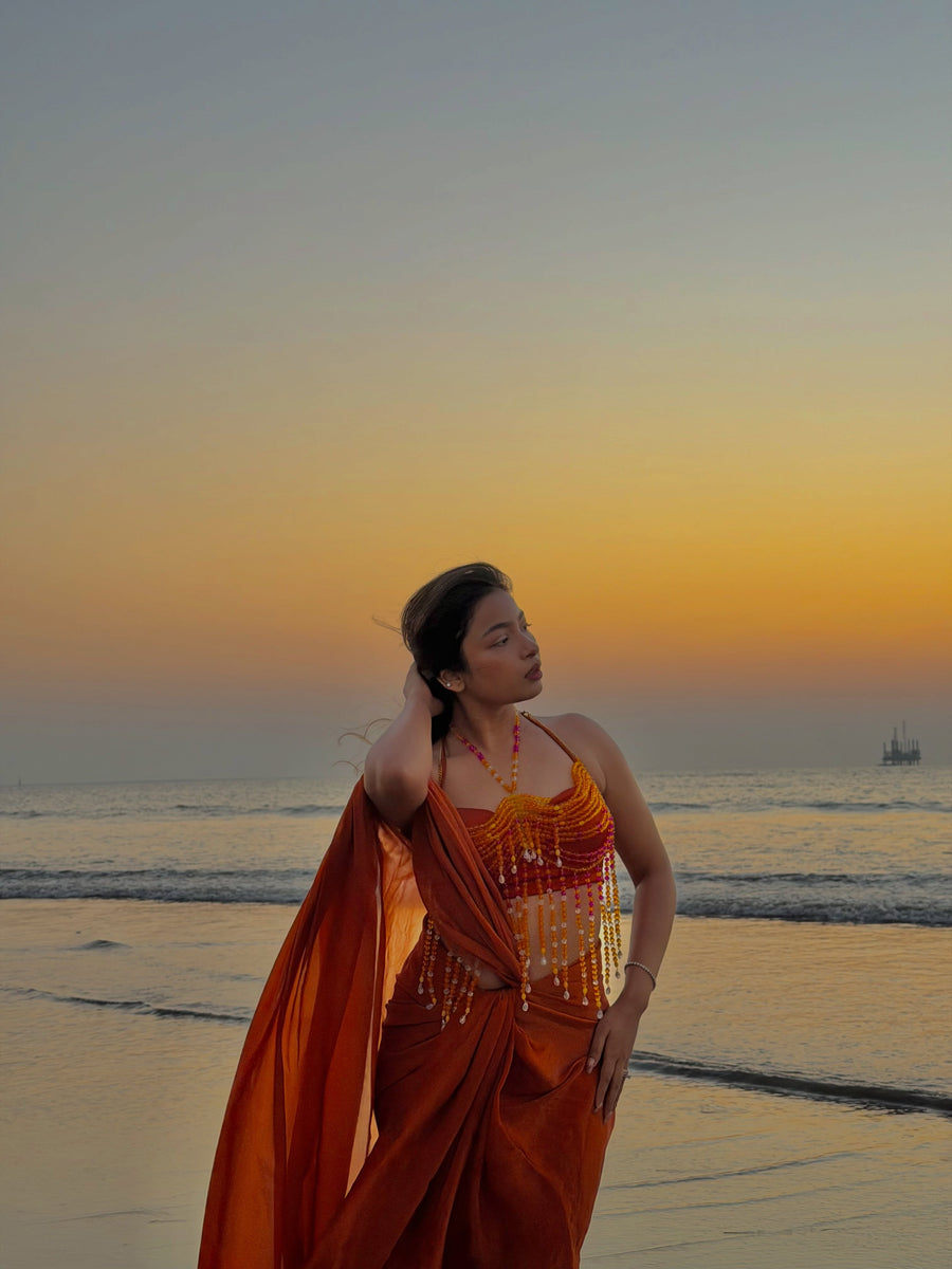 Orange Mermaid Top