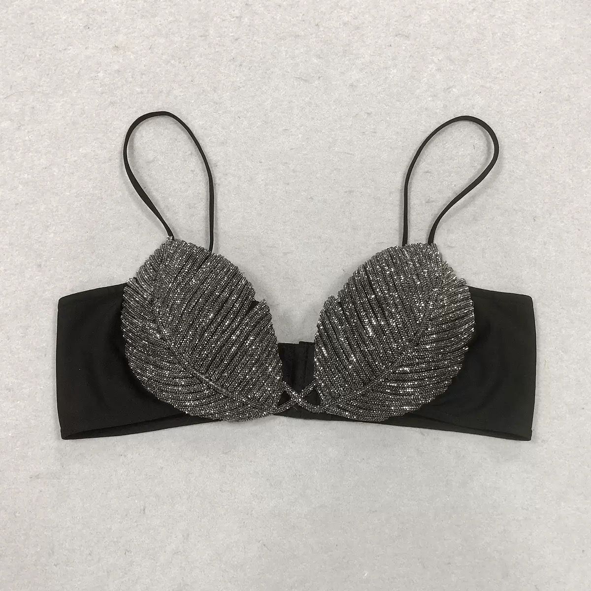 Rhinestone Leaf Bralette
