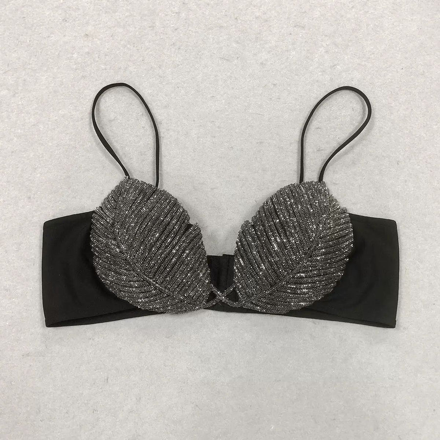 Rhinestone Leaf Bralette