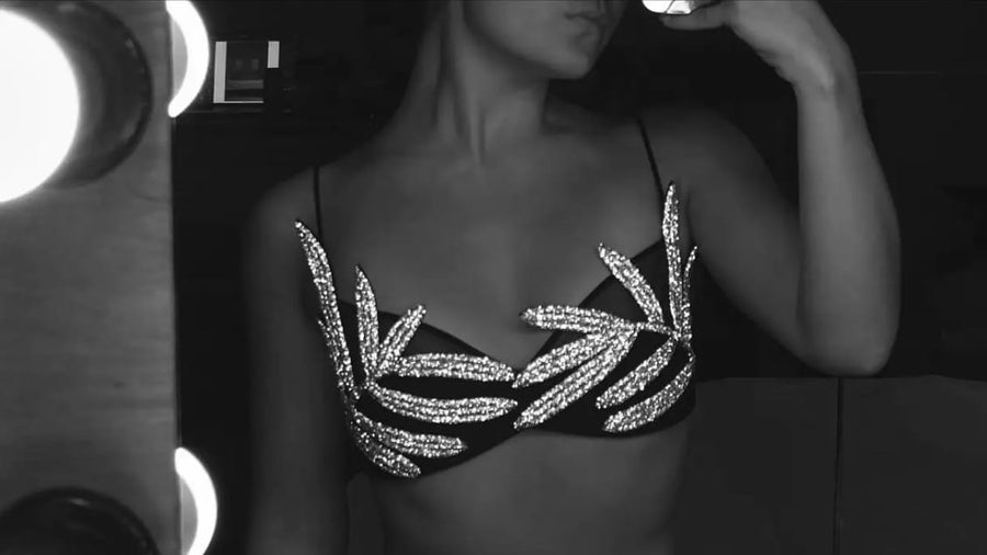 Rhinestone tropics bralette