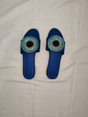 Rhinestone Evil Eye Sandals