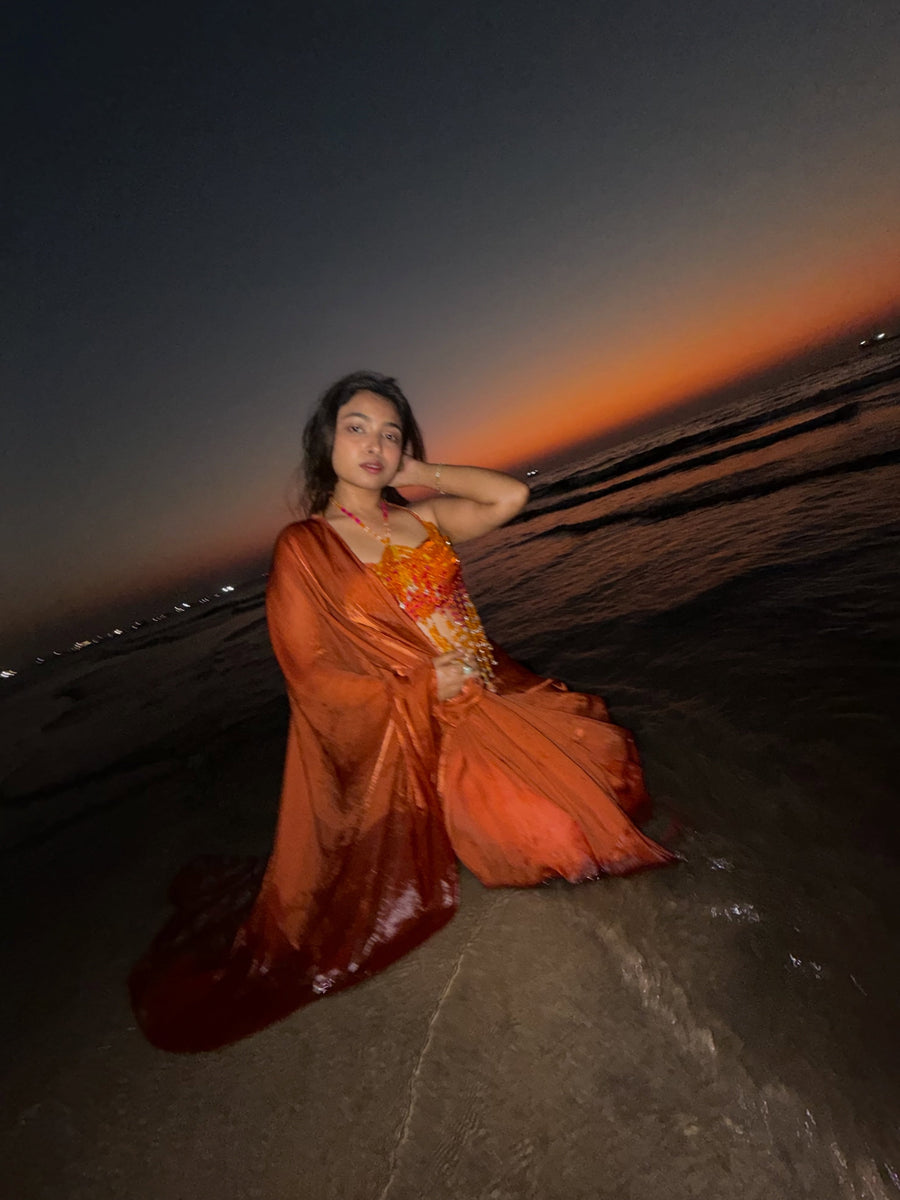 Orange Mermaid Top
