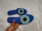 Rhinestone Evil Eye Sandals