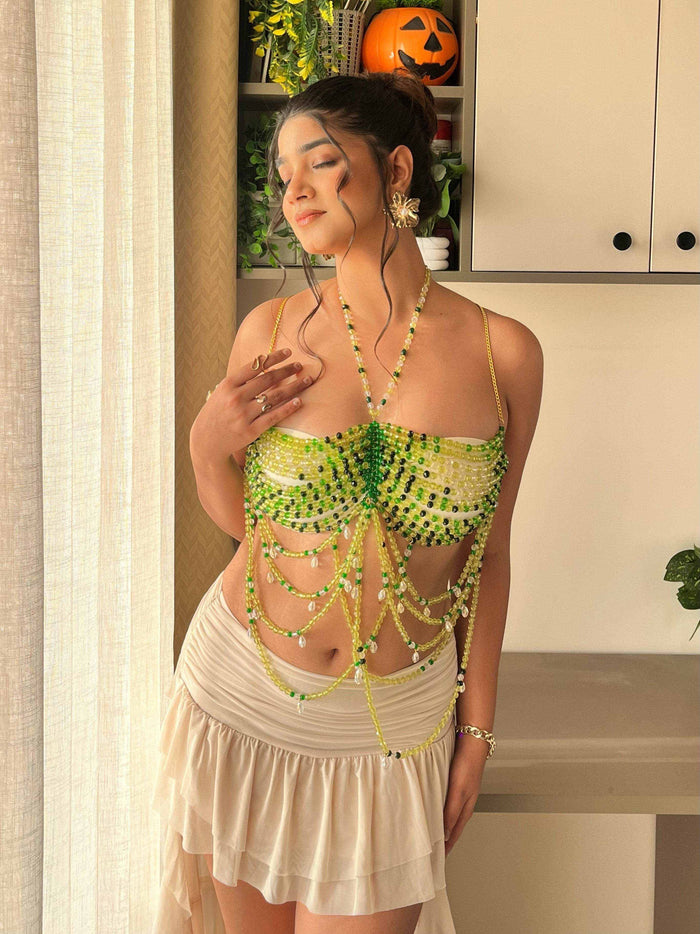 Green pearl Bralette