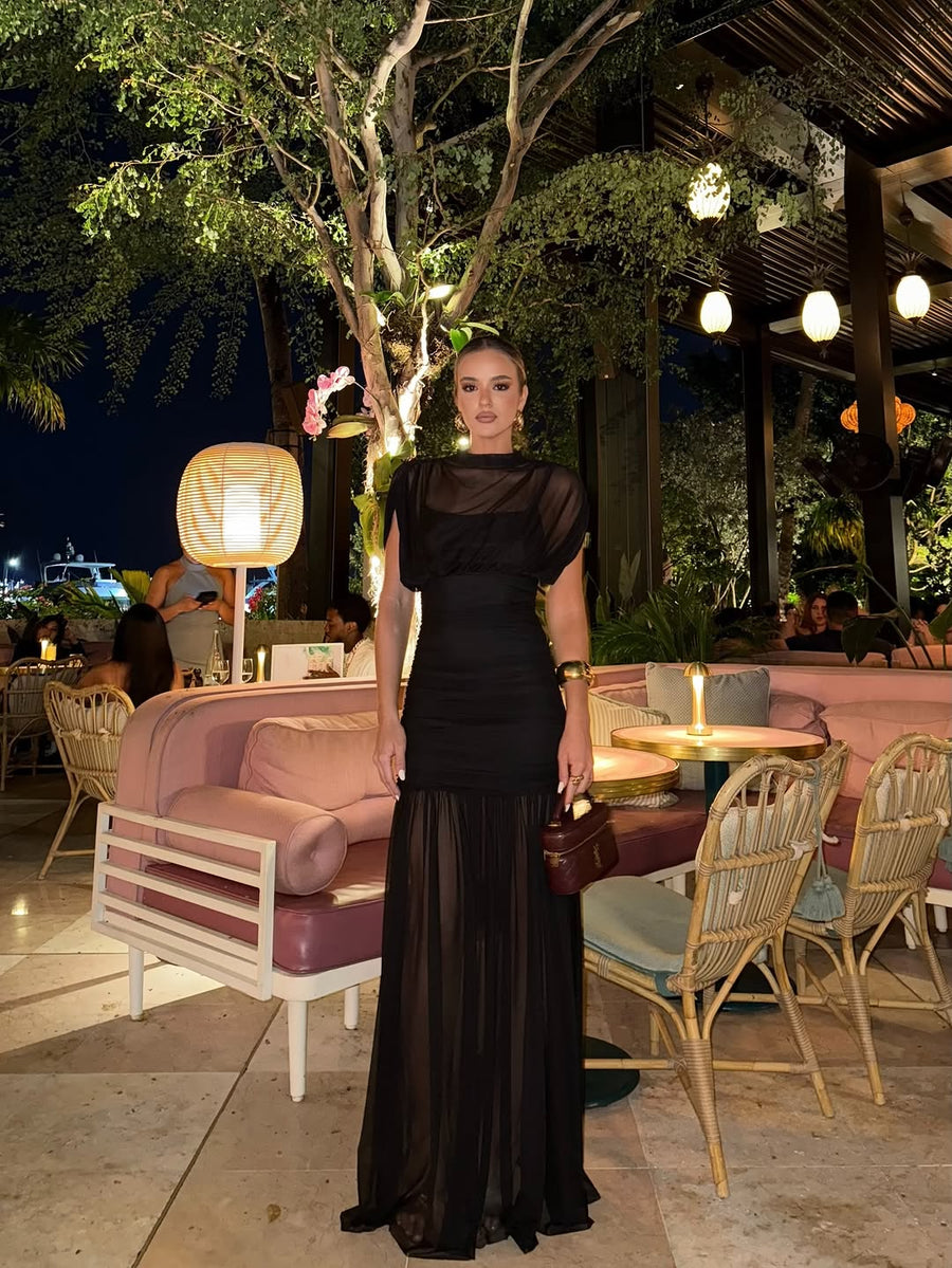Brown Frill Dress