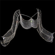 Rhinestone Shrug Sleeves Top