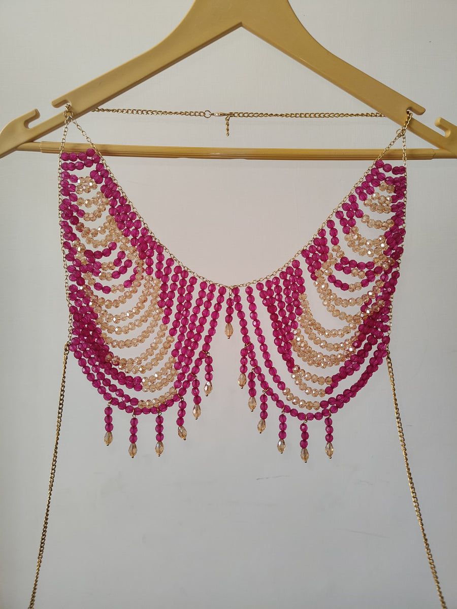 Pink and gold Bralette