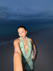 Sequin Backless Mini Dress