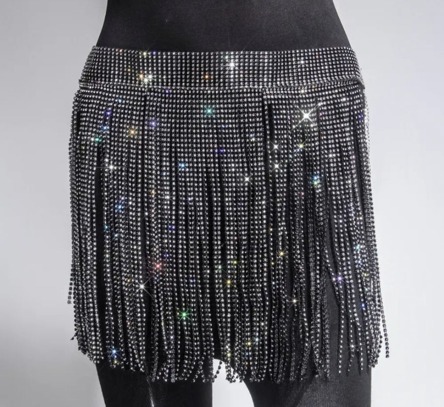 Rhinestone chain skirts