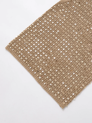 Khaki Sequin tank top