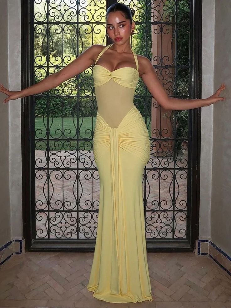 Elegant Backless Bodycon Dress