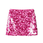Magenta pink Sequin Skirt