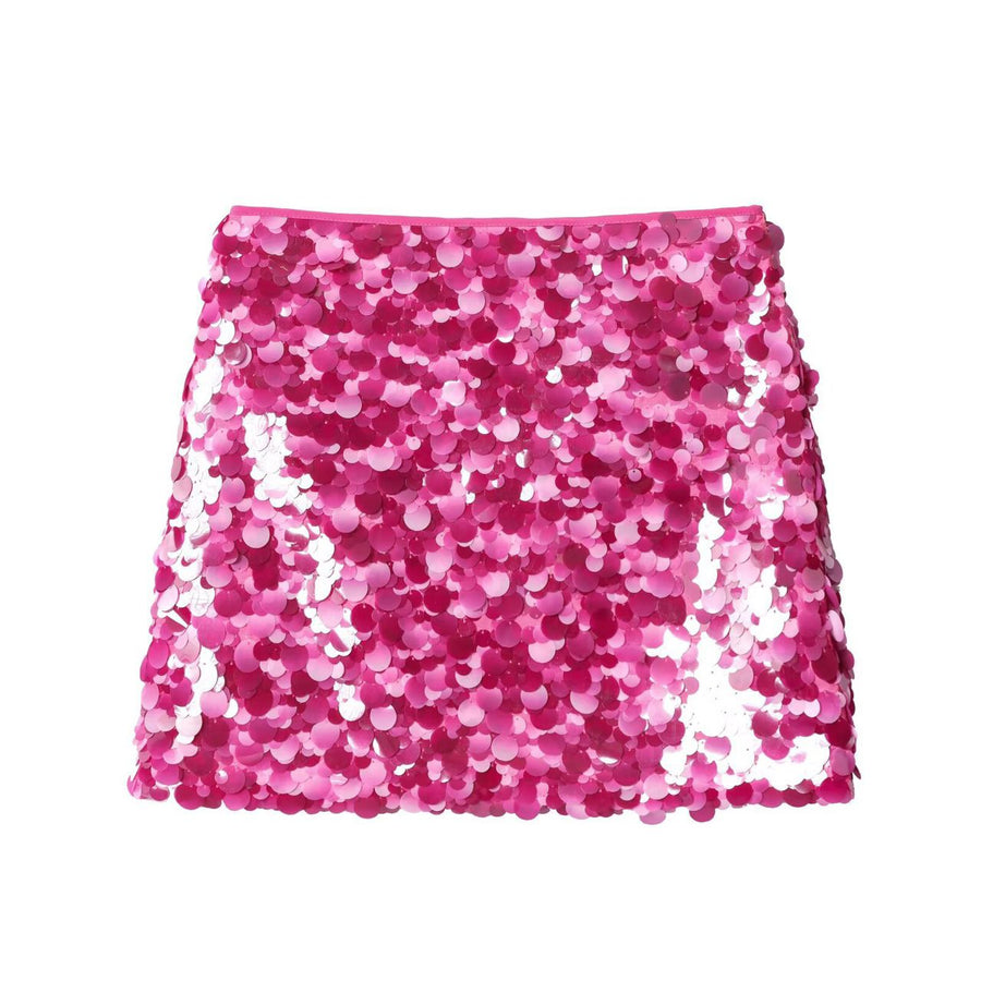 Magenta pink Sequin Skirt