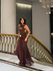 Brown Party Dress