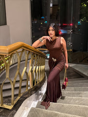 Brown Party Dress