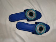 Rhinestone Evil Eye Sandals