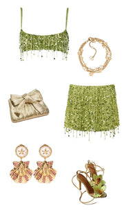 Glittering tropical set