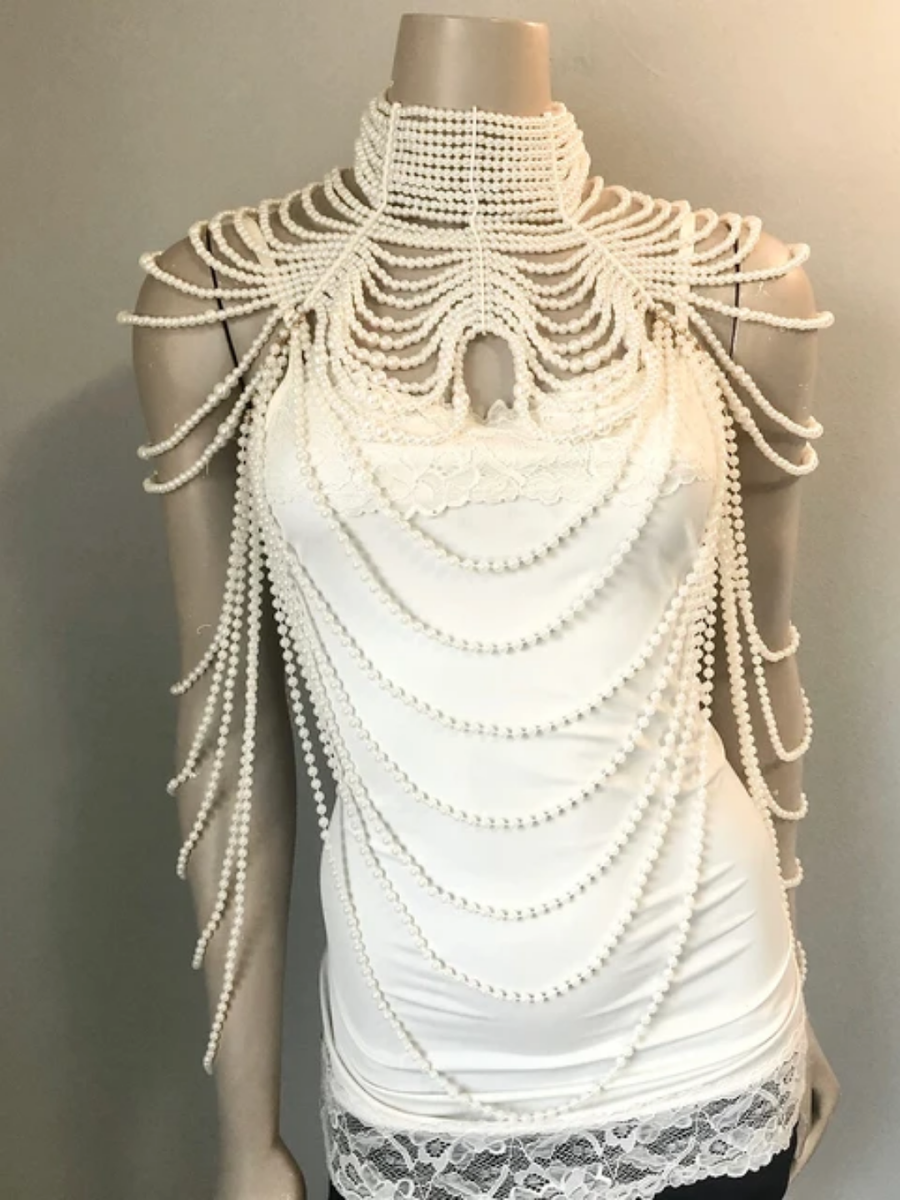 Pearl shawl Body Chain