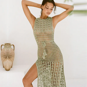 Crochet Green Beach Cover Up