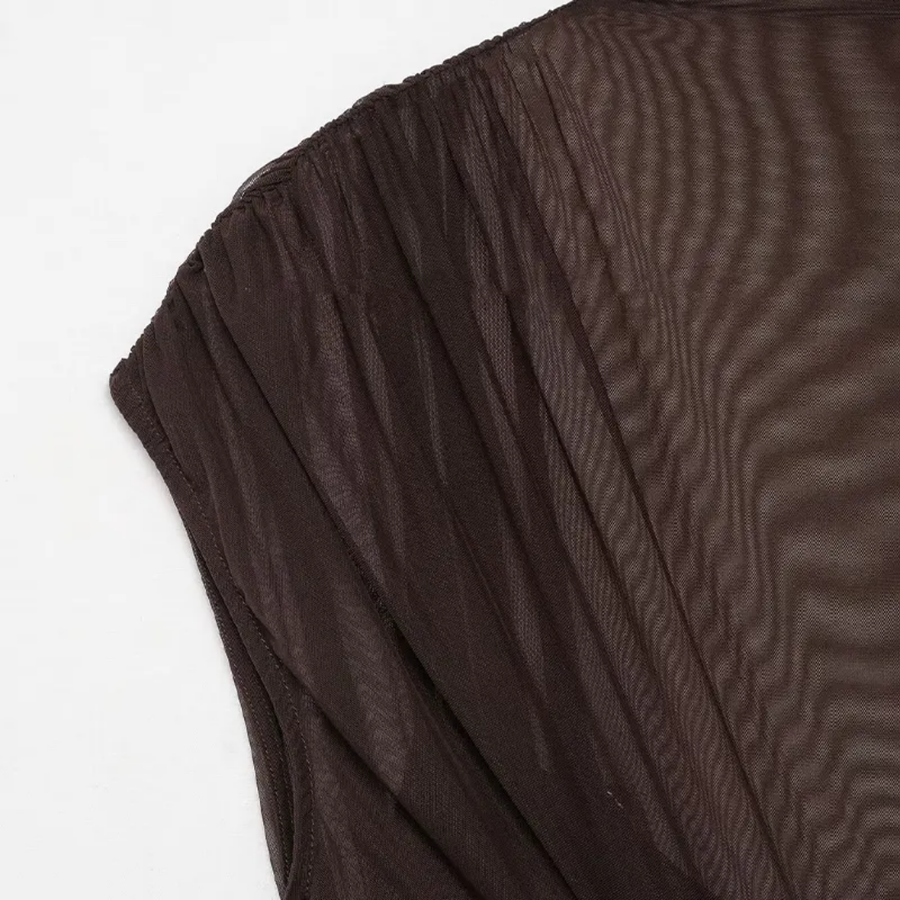 Brown Frill Dress