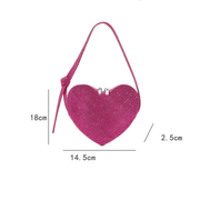 Rhinestone Heart Bag