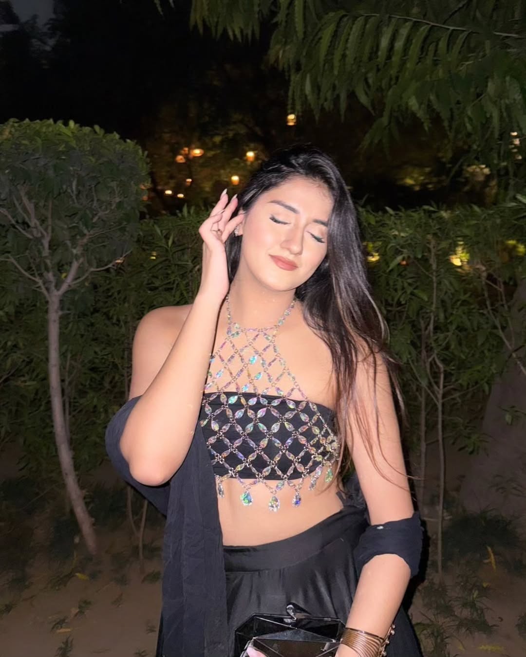 Sequin pendent top