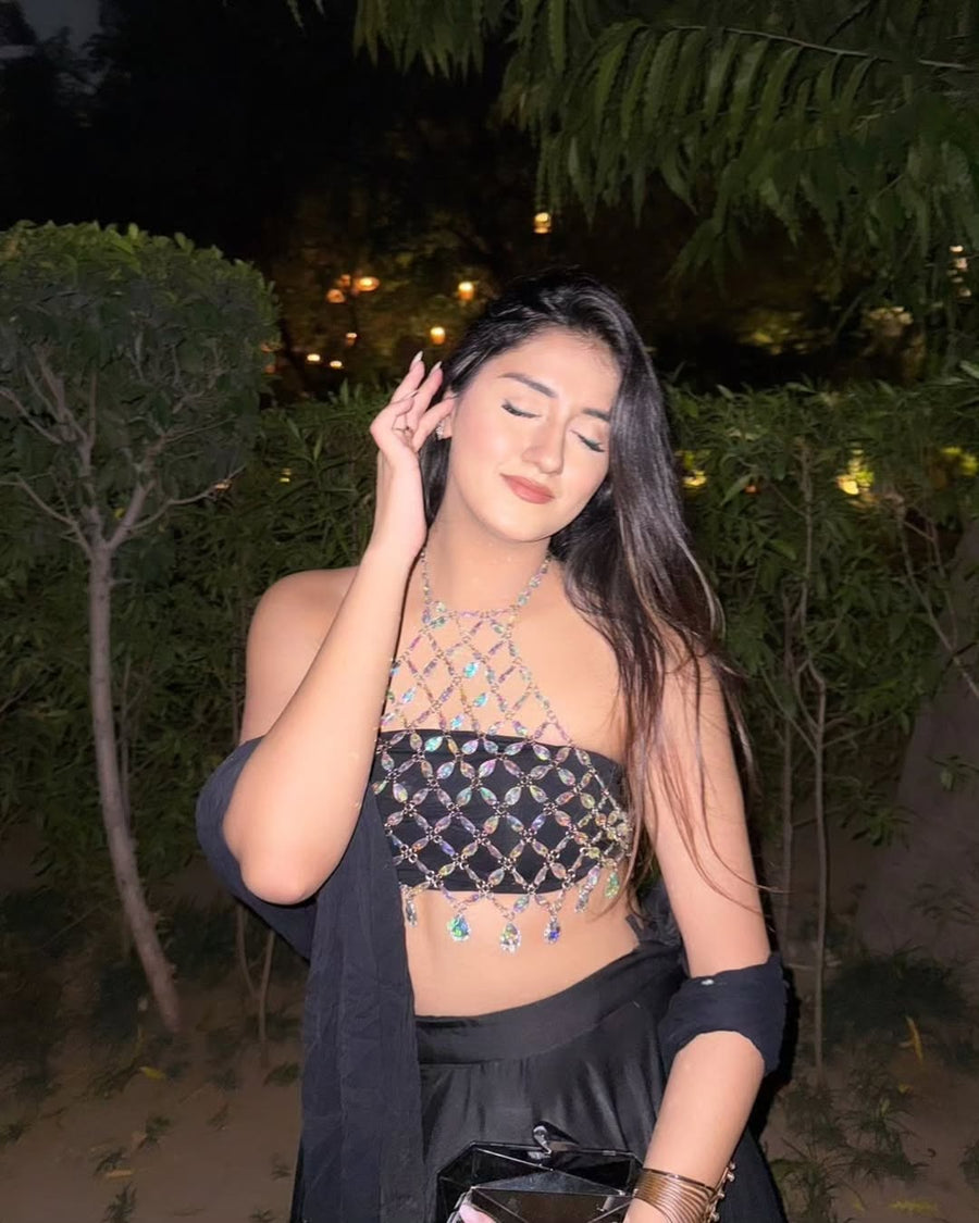Sequin pendent top
