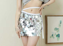 Load image into Gallery viewer, Silver Coin Wrap Skirt

